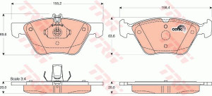 Klocki hamulcowe TRW GDB1215 21670203