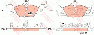 Klocki hamulcowe TRW GDB1351 23063180
