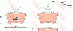 Klocki hamulcowe TRW GDB1415 23516170