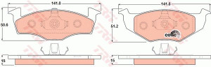 Klocki hamulcowe TRW GDB1306 21866153