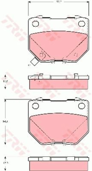 Klocki hamulcowe TRW GDB3308 26696FA000