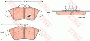 Klocki hamulcowe TRW GDB1220 21576205