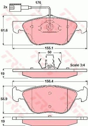 Klocki hamulcowe TRW GDB1362 21637193