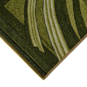 Chodnik SARAH/ICONA/LINEA Zielony Z Eleganckim Wzorem Podgumowany 80x150cm