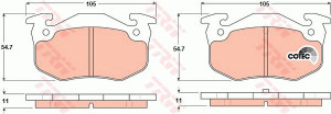 Klocki hamulcowe TRW GDB1305 20974110