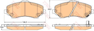 Klocki hamulcowe TRW GDB4605 68029263AA