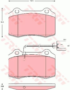Klocki hamulcowe TRW GDB1644 21381148