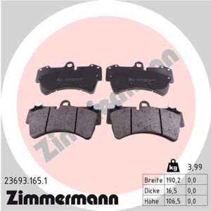 Klocki hamulcowe ZIMMERMANN 23693.165.1 23693160