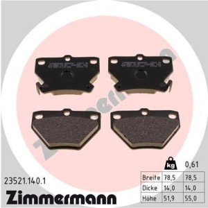 Klocki hamulcowe ZIMMERMANN 23521.140.1 23521140