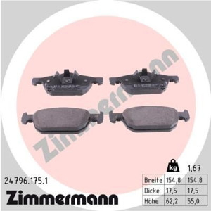 Klocki hamulcowe ZIMMERMANN 24796.175.1 45022TL1G00