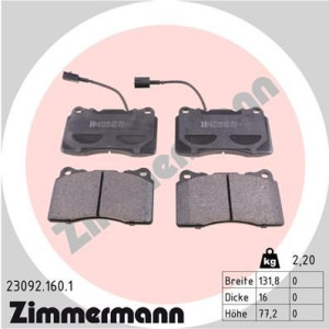 Klocki hamulcowe ZIMMERMANN 23092.160.1 23092160