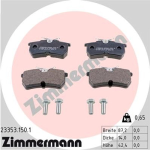 Klocki hamulcowe ZIMMERMANN 23353.150.1 23353148