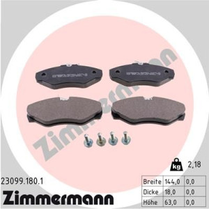 Klocki hamulcowe ZIMMERMANN 23099.180.1 23099184