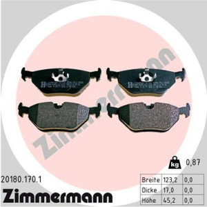 Klocki hamulcowe ZIMMERMANN 20180.170.1 20180173
