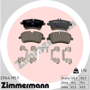 Klocki hamulcowe ZIMMERMANN 23144.195.1 23144198