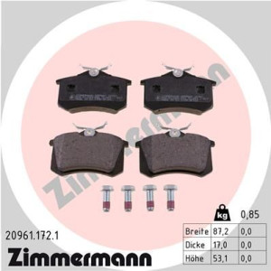Klocki hamulcowe ZIMMERMANN 20961.172.1 20961174