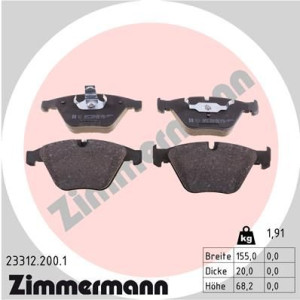 Klocki hamulcowe ZIMMERMANN 23312.200.1 23312198