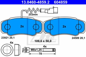 Klocki hamulcowe ATE 13-0460-4859-2 D4060MA000
