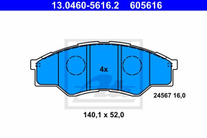 Klocki hamulcowe ATE 13-0460-5616-2 044650K160