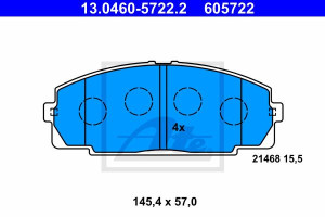 Klocki hamulcowe ATE 13-0460-5722-2 21468163