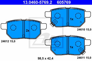 Klocki hamulcowe ATE 13-0460-5769-2 446612130