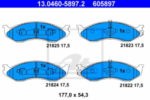 Klocki hamulcowe ATE 13-0460-5897-2 0K5533323Z