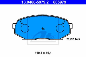 Klocki hamulcowe ATE 13-0460-5979-2 21552145
