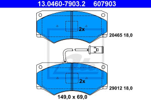 Klocki hamulcowe ATE 13-0460-7903-2 1906040