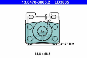 Klocki hamulcowe ATE 13-0470-3805-2 21197150