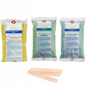 Zestaw Do Depilacji 3x Wosk Twardy 1000g Szpatuły