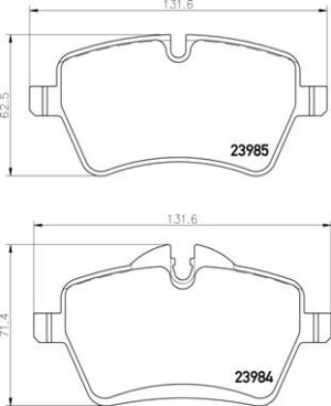 Klocki hamulcowe BREMBO P06086 34116770251
