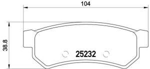 Klocki hamulcowe BREMBO P10053 96800089