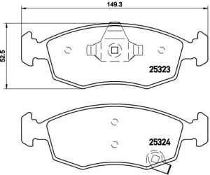 Klocki hamulcowe BREMBO P11031 77365927
