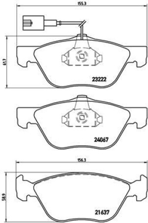Klocki hamulcowe BREMBO P23112 77362229