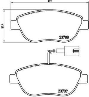 Klocki hamulcowe BREMBO P23137 77365468