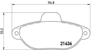 Klocki hamulcowe BREMBO P23160 21436170