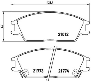 Klocki hamulcowe BREMBO P30024 21012150
