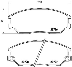 Klocki hamulcowe BREMBO P30028 58101H1A80