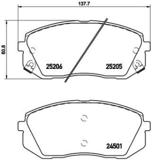 Klocki hamulcowe BREMBO P30056 581013ZA10