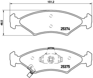 Klocki hamulcowe BREMBO P30062 0K0Y23323Z