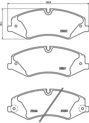 Klocki hamulcowe BREMBO P44022 LR016962