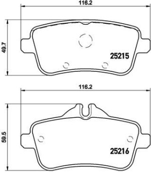 Klocki hamulcowe BREMBO P50100 64204020