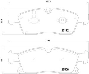 Klocki hamulcowe BREMBO P50109 64203820