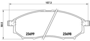 Klocki hamulcowe BREMBO P56094 D10601BN0A