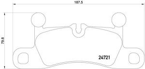 Klocki hamulcowe BREMBO P65027 7P0698451
