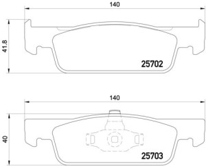 Klocki hamulcowe BREMBO P68059 410605612R