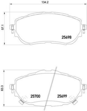 Klocki hamulcowe BREMBO P83150 446502390