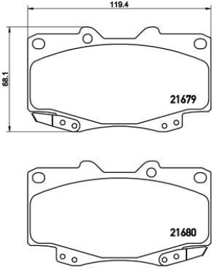 Klocki hamulcowe BREMBO P83151 446504630