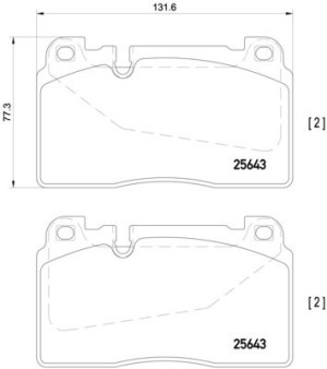 Klocki hamulcowe BREMBO P85123 8R0698151C