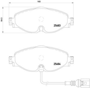 Klocki hamulcowe BREMBO P85126 8V0698151
